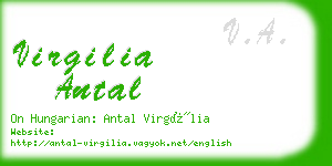 virgilia antal business card